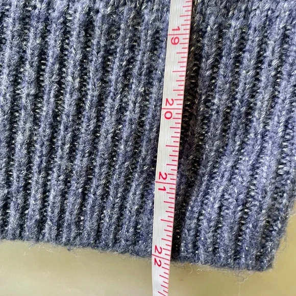 White House Black Market Sparkly Shimmer Zip Neck Dolman Sleeve Sweater - Picture 13 of 16